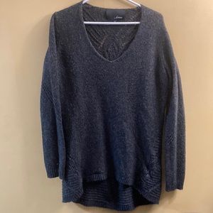 Line dark grey long sweater